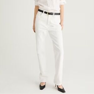 J. Crew Slim Demi Boot Cut Jeans In White Wash
